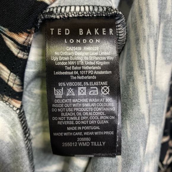 Ted Baker Tillly Jersey Wrap Dress Zebra Print - Picture 7 of 8
